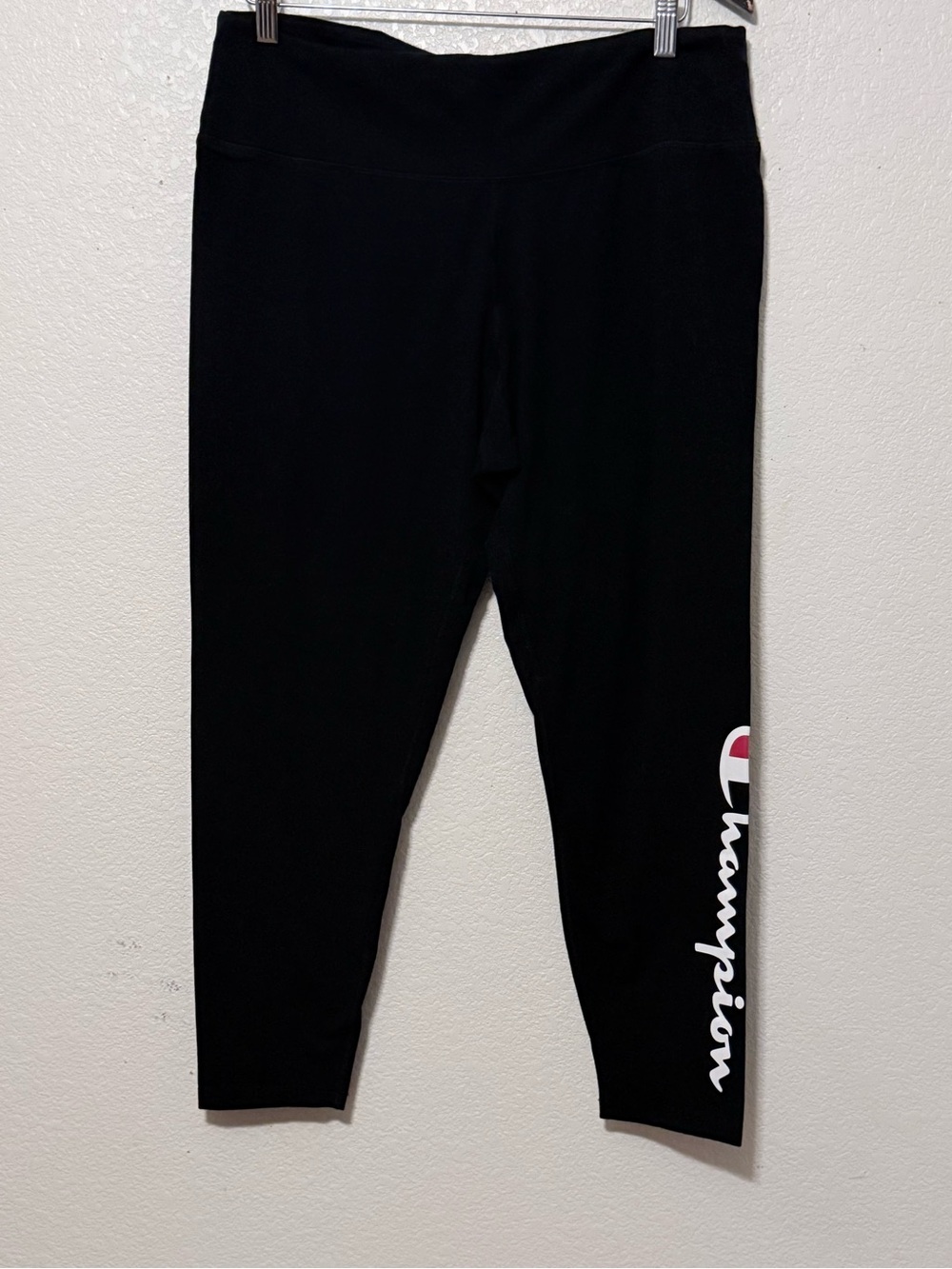 Champion Black Logo Side-Print Leggings 0144